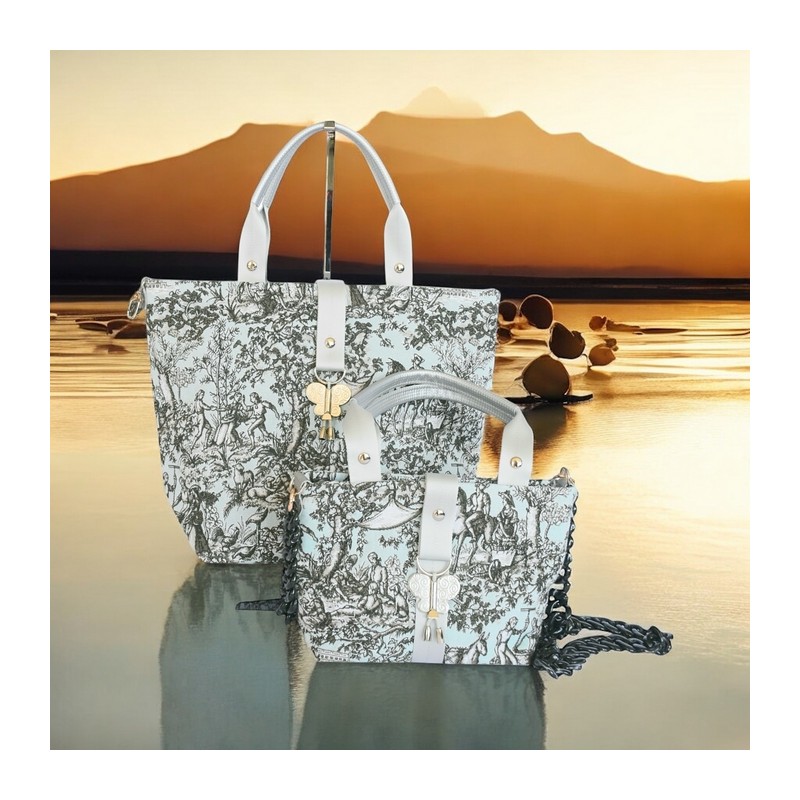 Sac en toile de Jouy