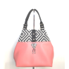 Sac Miyako – Esprit Géométrique, cuir rose