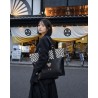 Sac Miyako – Esprit Géométrique, cuir noir