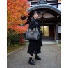 Sac Miyako – Esprit Géométrique, cuir noir