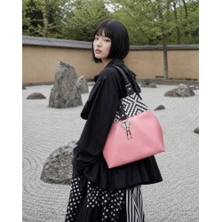 Sac Miyako – Esprit Géométrique, cuir rose
