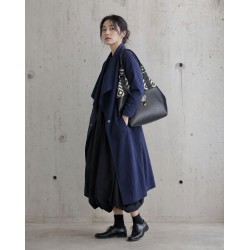 Sac Miyako – Esprit Géométrique, cuir noir