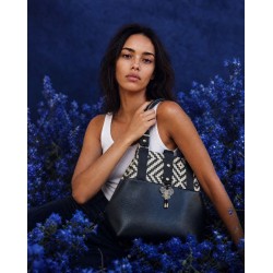 Sac Miyako – Esprit Géométrique, cuir noir
