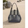 Sac Miyako – Esprit Géométrique, cuir noir