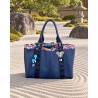 Grand sac cuir- Provence, marine