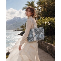 Grand sac cabas Toile de Jouy - Miyadori-do - Comme les papillons