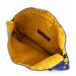 Grand sac cuir- Provence, marine