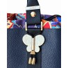 Grand sac cuir- Provence, marine