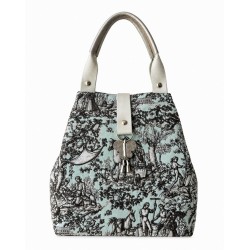 Grand sac cabas Toile de Jouy - Miyadori-do - Comme les papillons