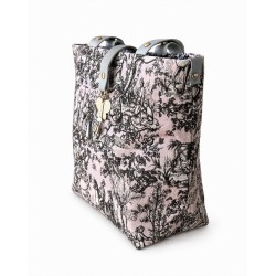 Grand sac cabas Toile de Jouy - Miyadori-do - Comme les papillons