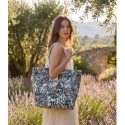 Grand sac cabas Toile de Jouy - Miyadori-do - Comme les papillons