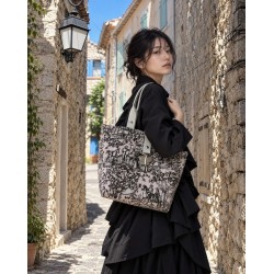 Grand sac cabas Toile de Jouy - Miyadori-do - Comme les papillons