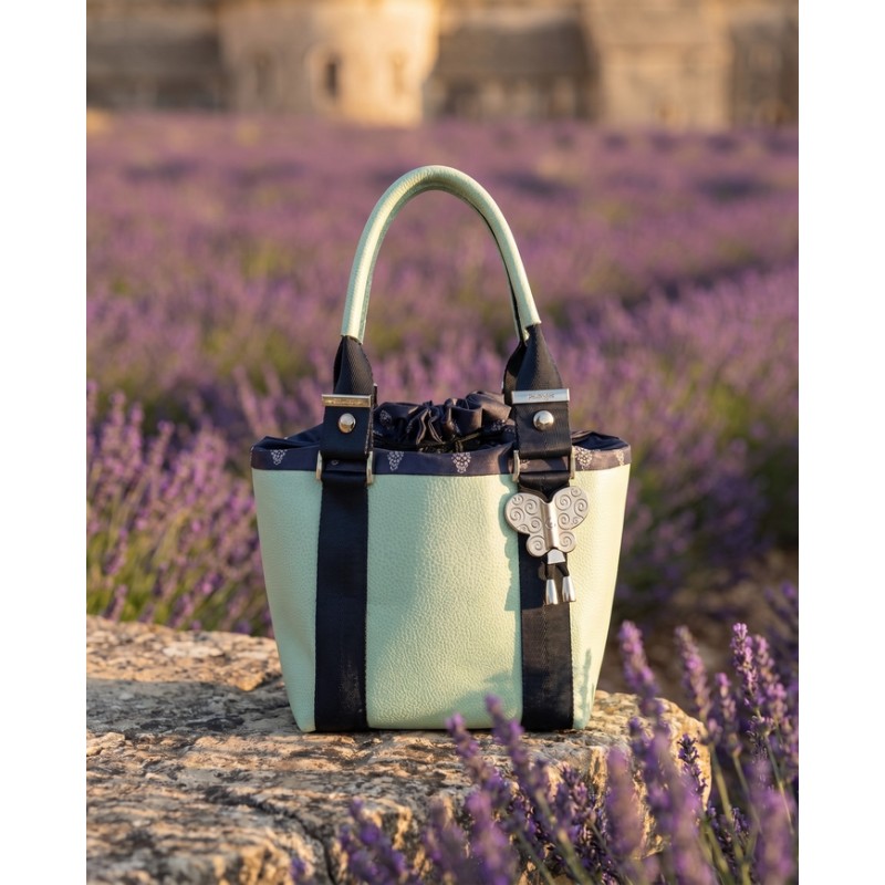 Petit sac cuir vert clair - Provence - Miyadori-do - Comme les papillons