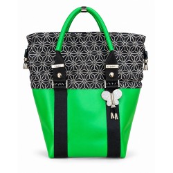 Petit sac cuir vert vif - Japon - Miyadori-do - Comme les papillons