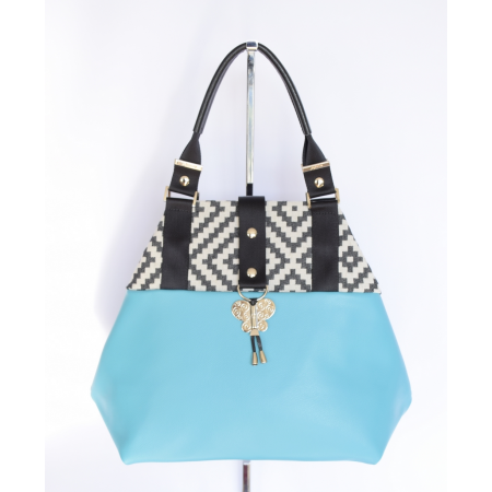 Miyako cuir turquoise