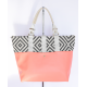 Miyako cuir corail damiers noirs
