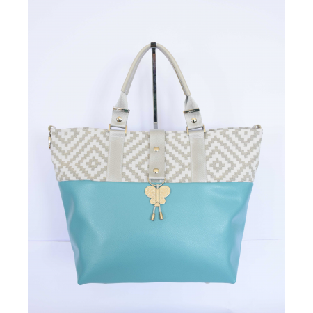 Miyako cuir turquoise