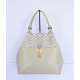 Miyako cuir beige damiers beige