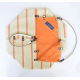 Hana, le sac fleur rayé orange