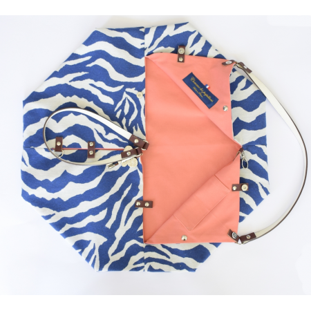 Hana, le sac fleur vagues bleues